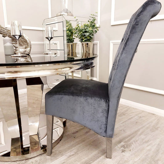 Emma Grey Shimmer Velvet Chairs